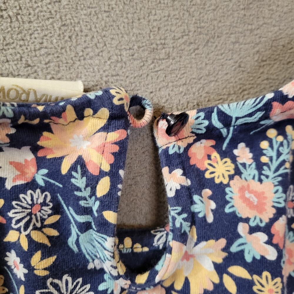 CYNTHIA ROWLEY Dress Baby Girl 18 Months Vintage Pink Blue Cinched Waist Floral - Picture 4 of 12